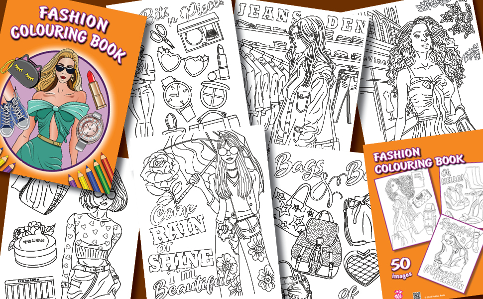 fashion colouring and activity book for girls and boys