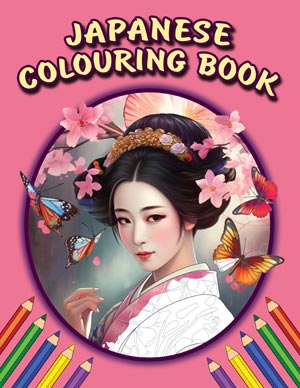 japanese colouring book for stress relief