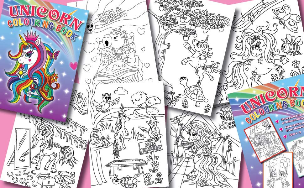 unicorn colouring book for toddlers, kids and children