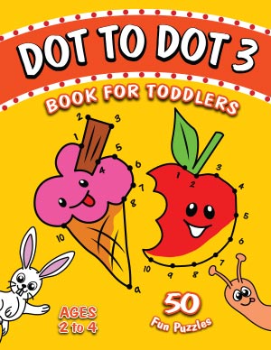 toddler dot to dot 3 book, preschool, toddler activity book. learning numbers