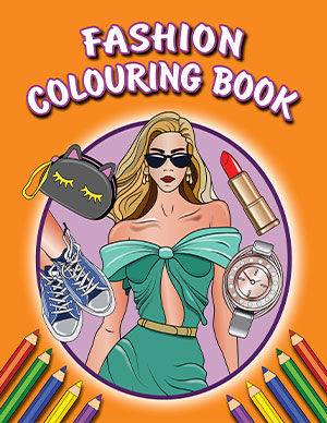 fashion colouring book, girls colouring book