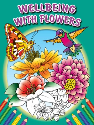 activity flowers colouring book for stress and anxiety relief